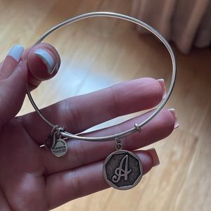 Silver A symbol Alex & Ani bracelet
